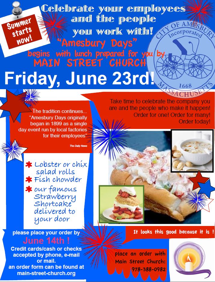 Employee Luncheon from Main Street Congregational Church @ Your Office